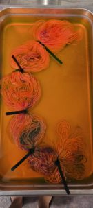 orange dye yarn